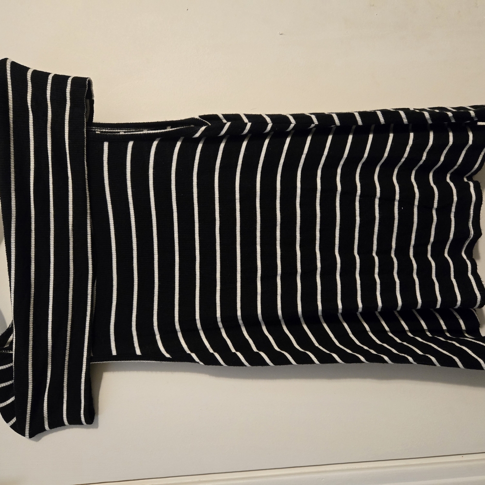 Ultra Flirt Striped Black and White Top
